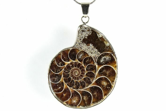 Fossil Ammonite Pendant - Million Years Old #306517